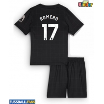 Tottenham Hotspur Cristian Romero #17 Auswärts Trikotsatz Kinder 2025-26 Kurzarm (+ Kurze Hosen)